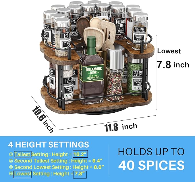 Lazy Susan Organizer Spice Rack - Image 6