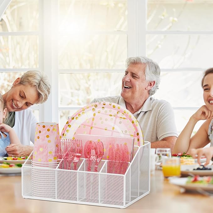 Metal Paper Plate Dispenser Holders, Disposable Paper Plate Utensils Holder - Image 4