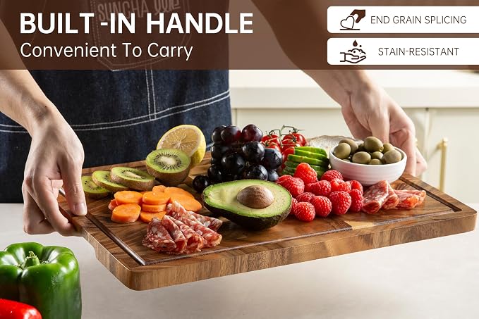 THETCHRY Walnut Cutting Boards for Kitchen, End Grain Wooden Chopping Board - Image 3