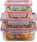 Pyrex Freshlock Mixed Sized Glass Food Storage Containers Set, Airtight & by Pyrex