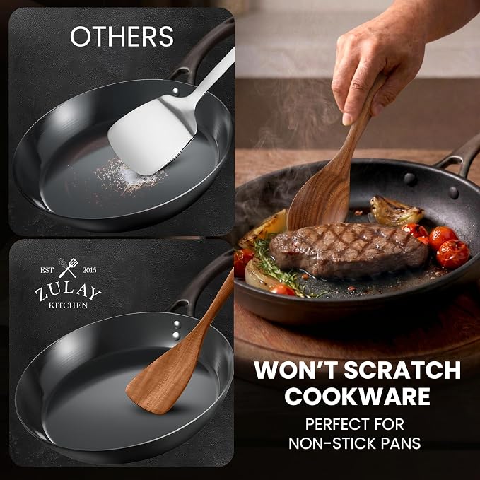 Zulay Kitchen 6 Piece Wooden Spoons - Image 9
