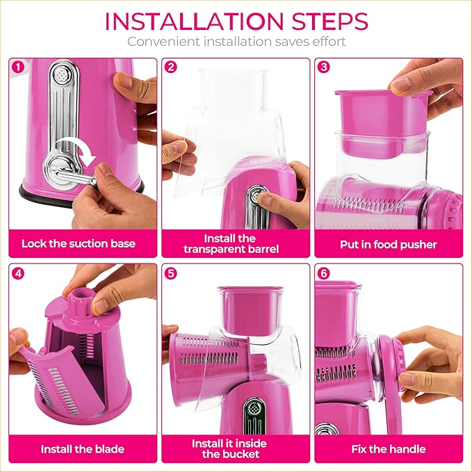 SUSTEAS Rotary Cheese Grater - Image 6