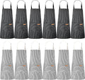Handepo 12 Pcs Cotton Aprons for Women Men by Handepo