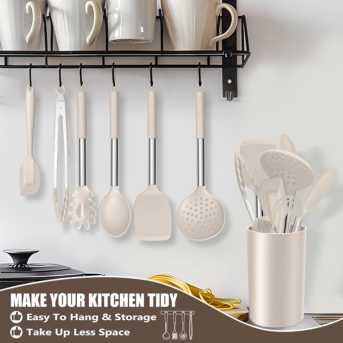 E-far 14 Pieces Silicone Cooking Utensils Set, Kitchen Utensils Set - Image 8