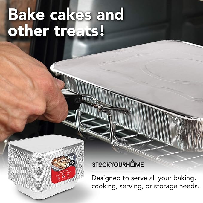 Stock Your Home 9x13 Aluminum Trays - Image 6