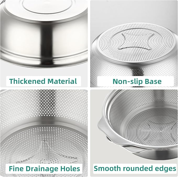 Colander for Kitchen Microporous, 5QT Strainer - Image 5