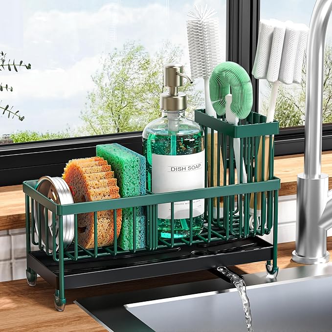 Cisily Sponge Holder for Kitchen Sink, Sink Caddy Organizer by CISILYHOMELIFE