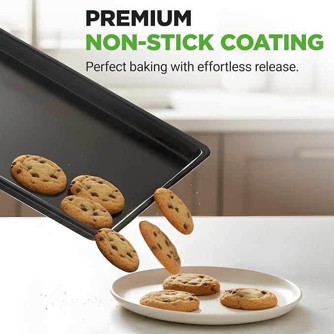 NutriChef Nonstick XL Cookie Sheet Baking Pan - Image 6