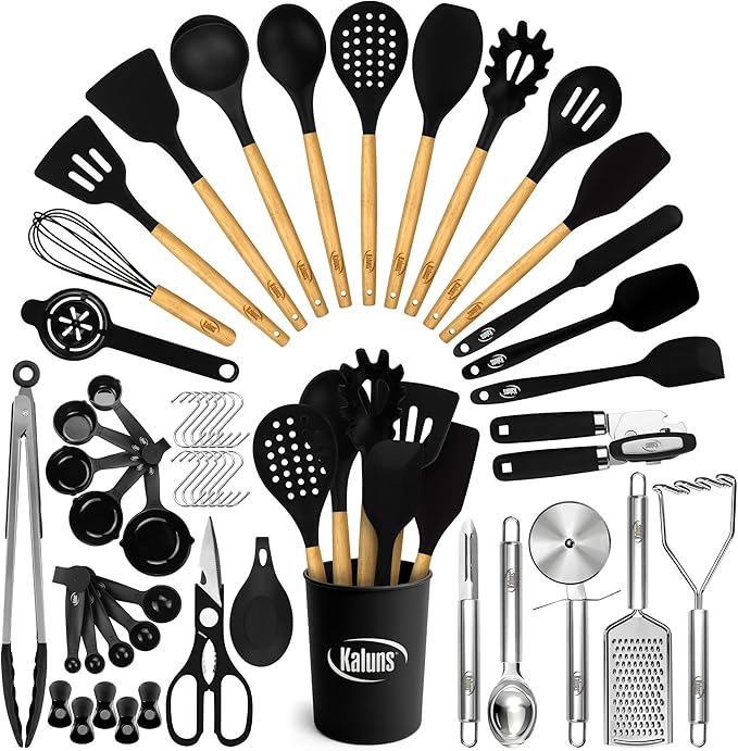 Kaluns 50 PCS Silicone Kitchen Utensils Set Complete Kitchen Set by Kaluns%C2%AE