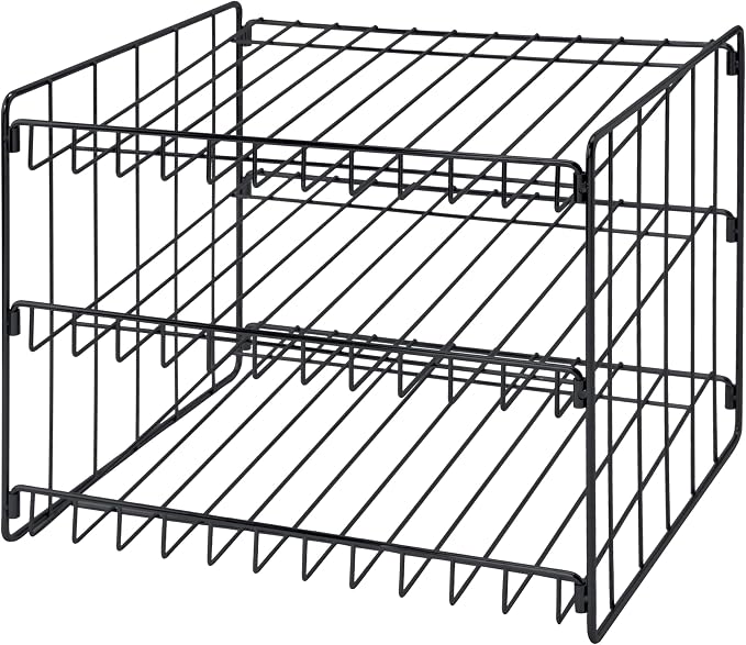 Kitchen Details 3 Tier Can Storage Organizer Rack in Black by KitchenDetails