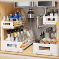 2-Pack 17"Deep Under Sink Organizer And Storage, 2-Tier L-Shaped Pull Out by UnderSinkOrganizer