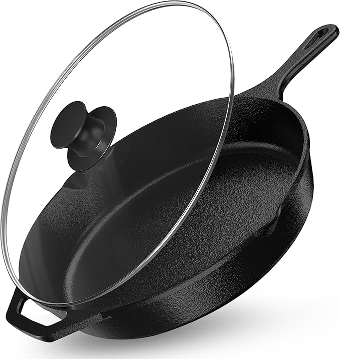 Utopia Kitchen Premium Saute Frying Pan 12 Inch, Cast Iron Chefs Pan, Pre by UTOPIAKITCHEN