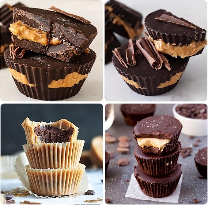 Silicone Peanut Butter Cup Molds, 3 Pack, 12-Cavity Non-stick Candy Chocolate - Image 5