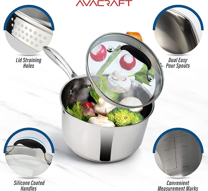 AVACRAFT Stainless Steel Saucepan - Image 6