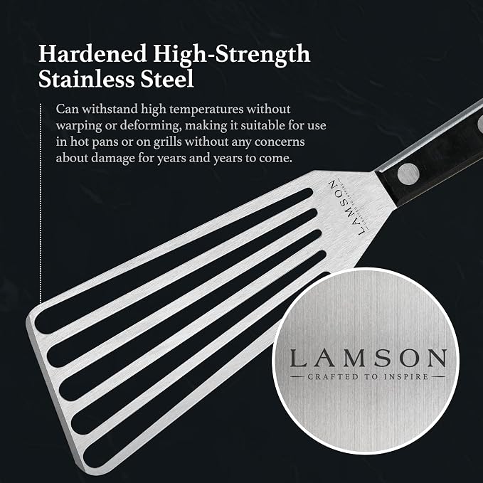 Lamson 3" x 6" Chef's Slotted Turner - Image 3