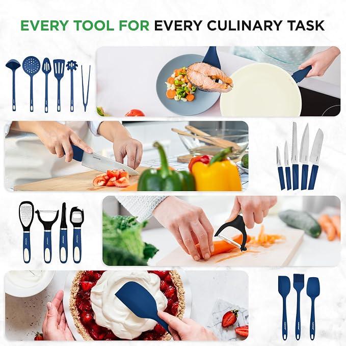 Nutrichef 54 Piece Professional Grade Complete Home Kitchen Cookware Set - Image 5