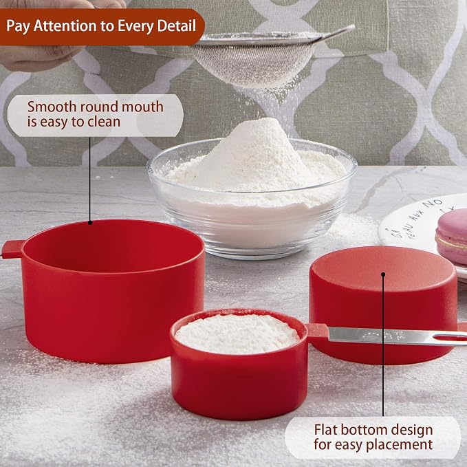 Measuring Cups and Spoons Set of Huygens Kitchen Gadgets 10 Pieces, Stackable - Image 4