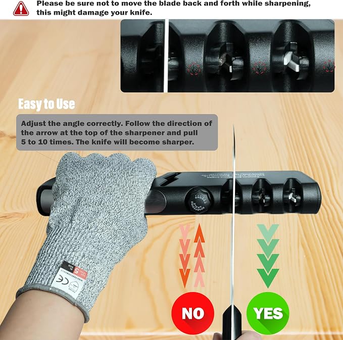 5-Angle Adjustable 10-35 Degree Professional 4-Stage Knife Sharpener, - Image 6