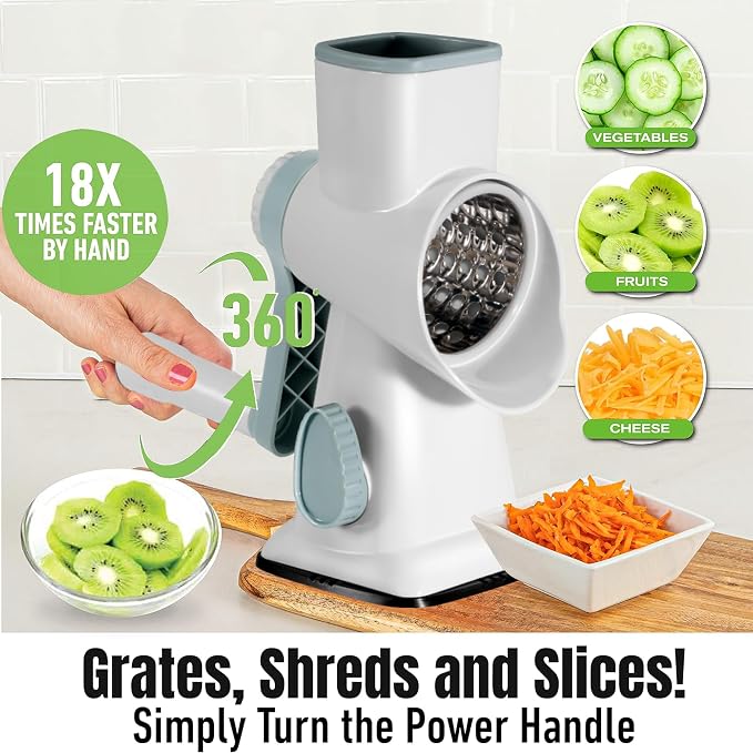 Cheese Grater Hand Crank Rotary Vegetables Shredder - Image 4