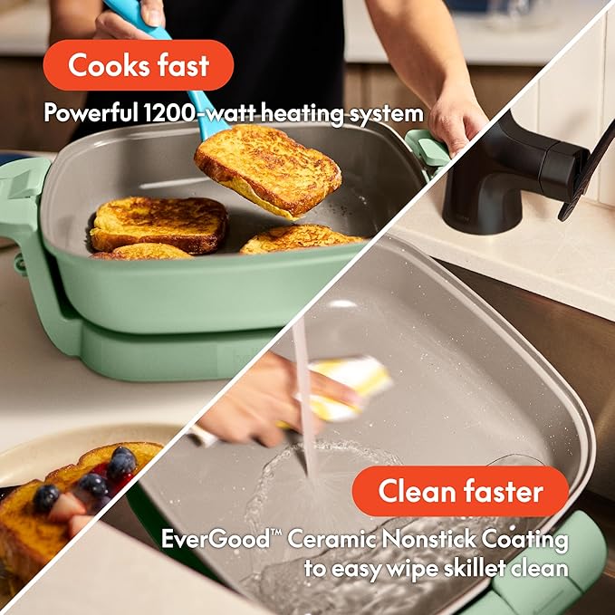 bella Make & Take Electric Skillet, Fits-anywhere™ kitchenware, EverGood™ - Image 4