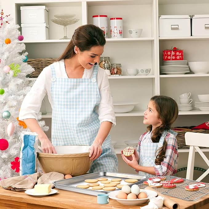 Baking Sheet with Cooling Rack Set, Deedro Stainless Steel Cookie Half Sheets - Image 7