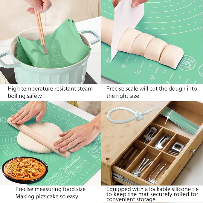 Silicone Pastry Mat 32" x 24" Extra Thick Non Stick Baking Mat - Image 5