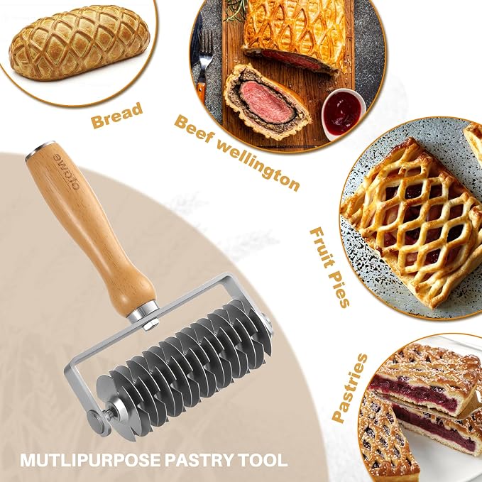 Lattice Pastry Cutter – Stainless Steel Roller Cutter - Image 7