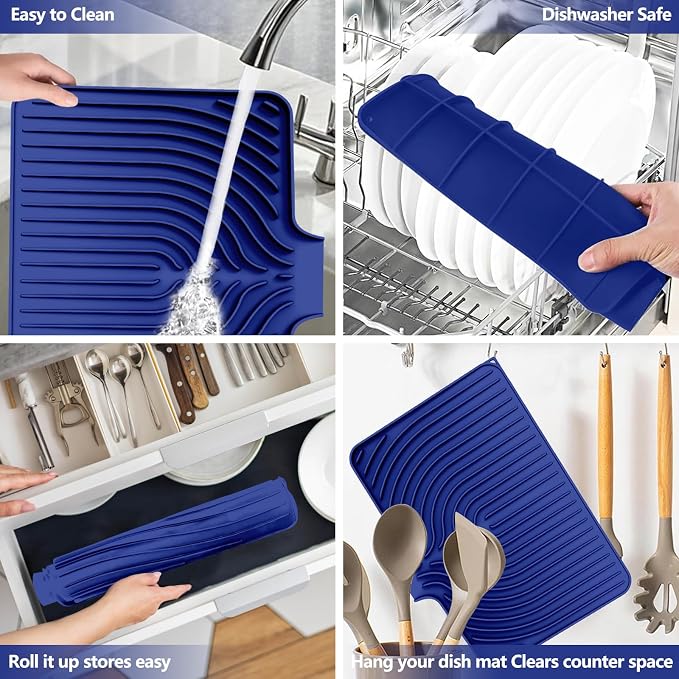 Dish Drying Mat for Kitchen Counter, - Image 5