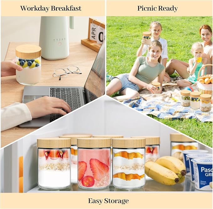 TBWIND 4 Pack 16oz Glass Jars - Image 5