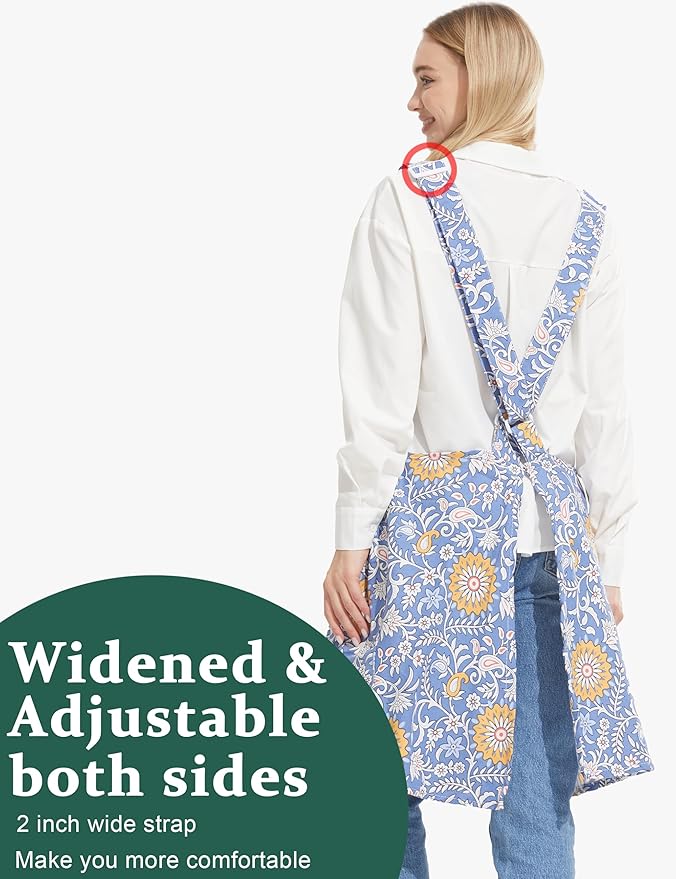 Cozy Adjustable Cross Back Aprons - Image 3