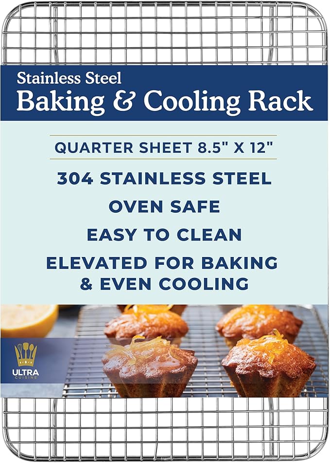 Ultra Cuisine Stainless Steel 8.5 x 12-inch Cooling and Baking Rack by UltraCuisine