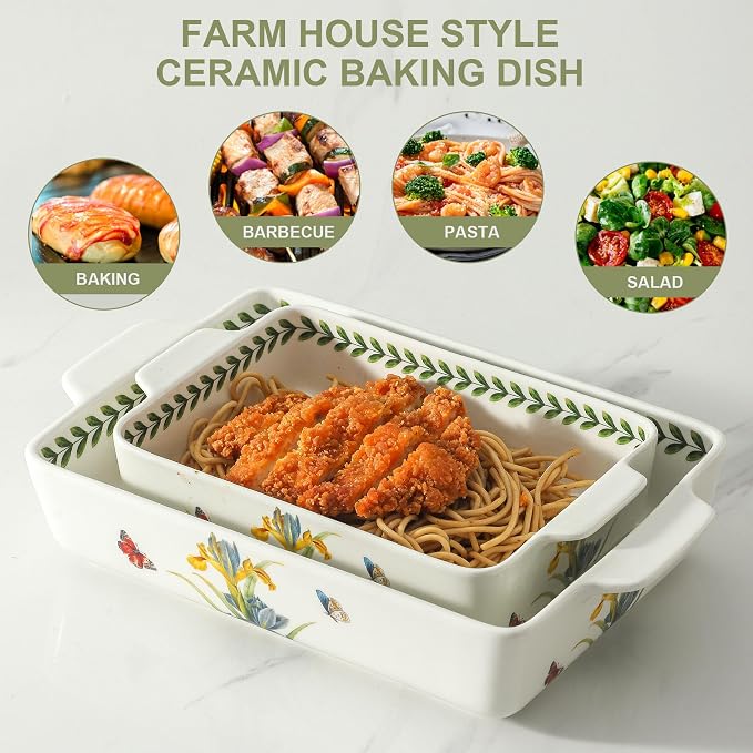 Ceramic Iris Baking Casserole Dish - Image 3