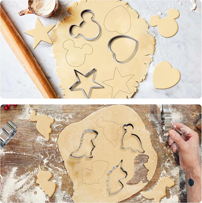 Stainless Steel Cookie Cutters, Pastry Cutter, Dough Cutter & Biscuit Cutter Set - Image 2