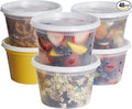GUSTO [48 Sets 16 oz. Plastic Deli Disposable Food Storage Containers by GUSTO