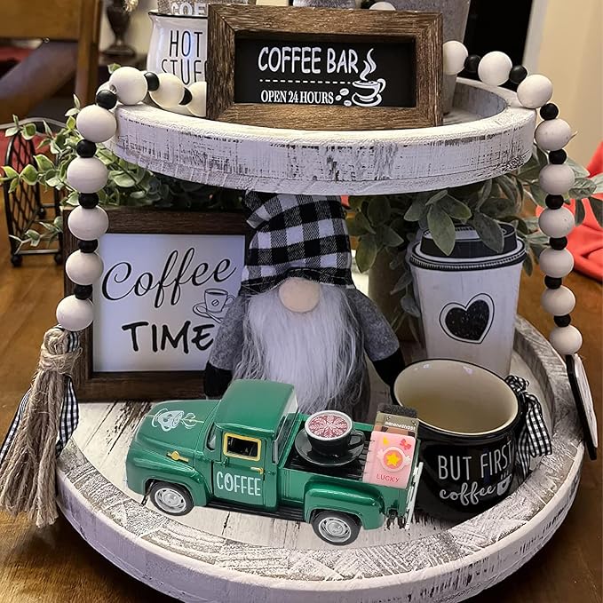 Coffee Bar Decor Vintage Mini Metal Pickup Truck Decorations - Image 5