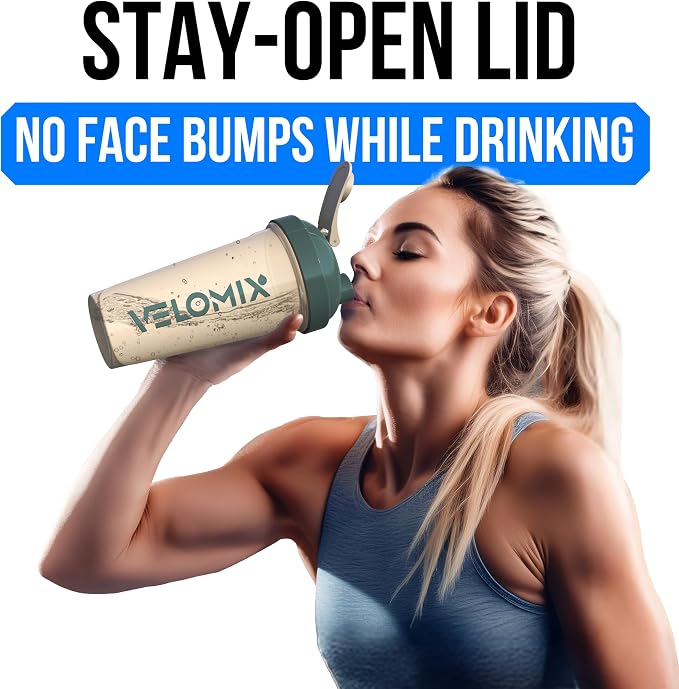 VELOMIX -2 Pack- 28 oz Protein Shaker Bottles - Image 7