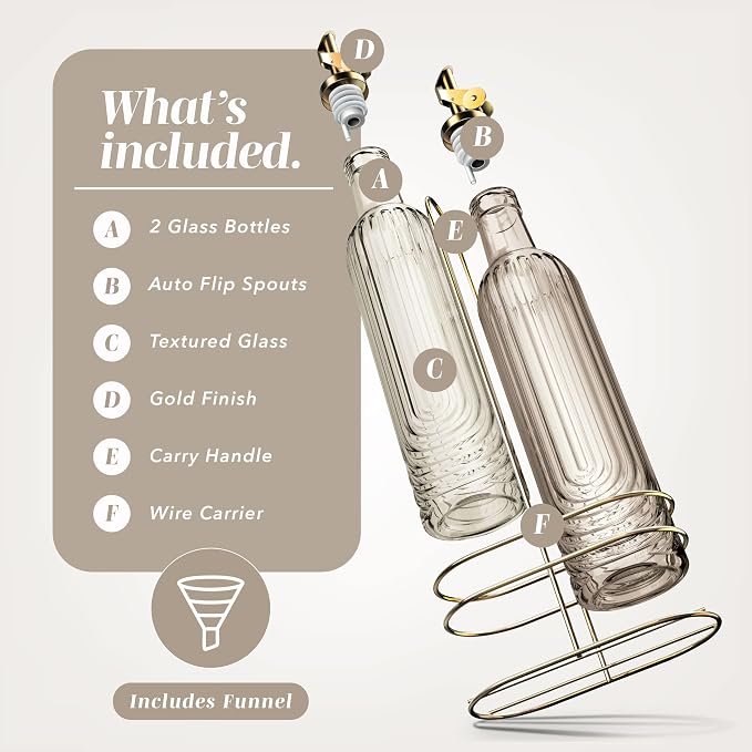 COOK WITH COLOR Glass Olive Oil Bottle Dispenser - Image 2