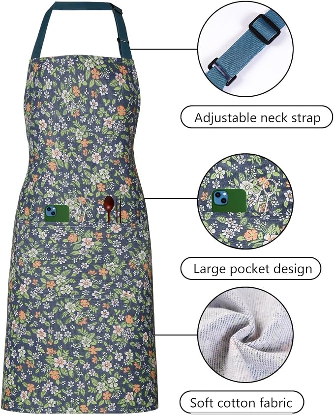 2 Pack Floral Apron for Women - Image 3