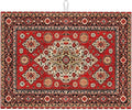 Royal Red Moroccan Dish Drying Mat Old Red Persian Carpet Texture Abstract by Unknown