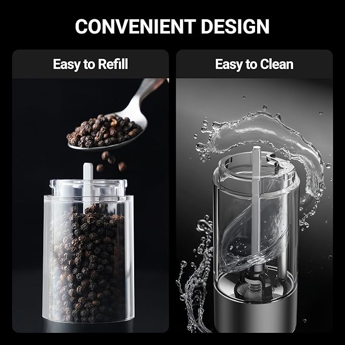 ThermoMaven Upgraded Larger Capacity Electric Salt and Pepper Grinder Set - Image 6