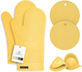 Rorecay Oven Mitts and Pot Holders Sets 6pcs, Extra Long Kitchen Silicone Oven by Rorecay