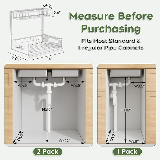 Under Sink Organizer, Cabinet Organizer - Image 2