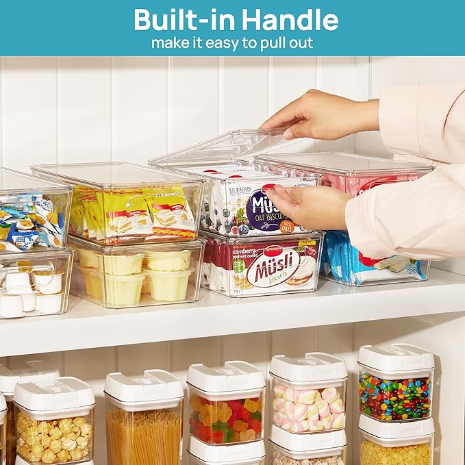 Vtopmart 8pcs Clear Organizers and Storage Bins - Image 5