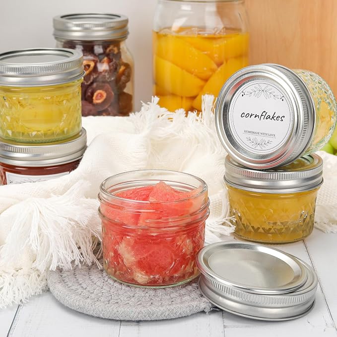 Eathtek 4 oz Mason Jars 40 Pack, 120ml Mini Canning Jars - Image 4