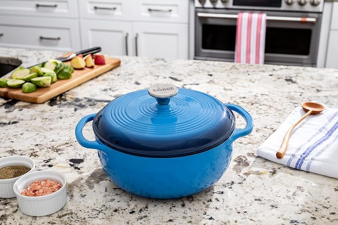 Lodge 4.5 Quart Enameled Cast Iron Dutch Oven - Image 6