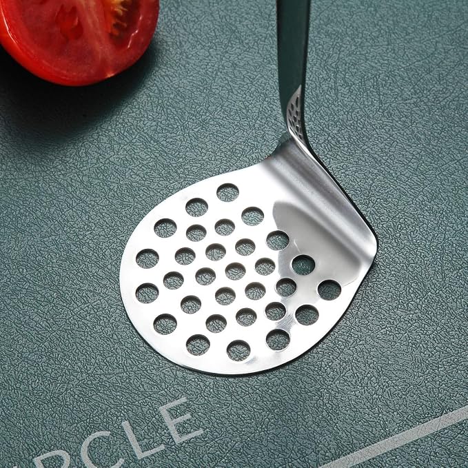 Stainless Steel Potato Masher, Berglander Heavy Duty Metal Potato Ricer - Image 4
