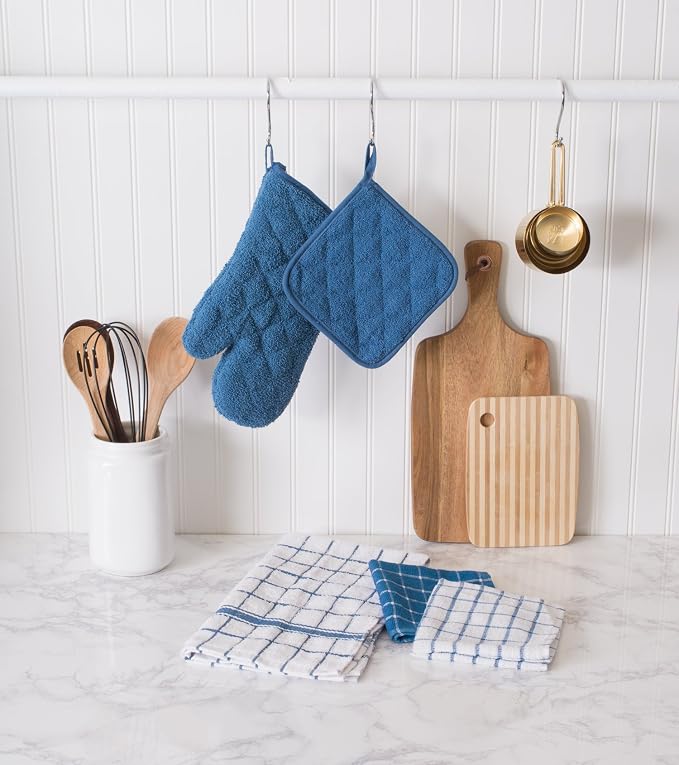 DII Basic Terry Collection 100% Cotton Quilted, Oven Mitt, 2 Piece - Image 4