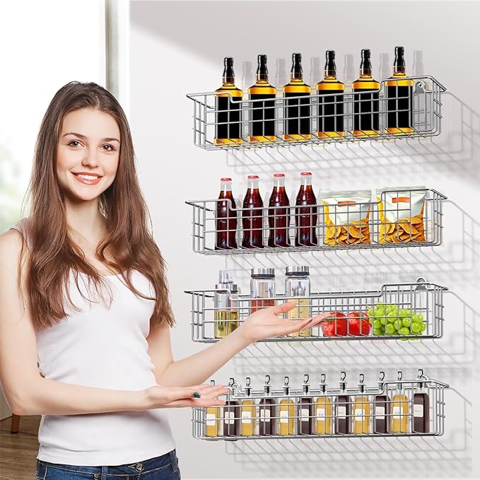 Spice Rack Wall Mount, Spice Holder Shelf Saving Space - Image 2
