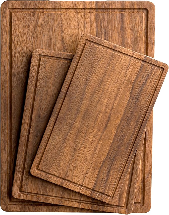 Acacia Wood Cutting Boards Set of 3 by Misawce