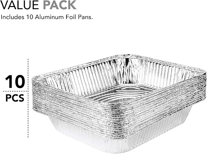Stock Your Home Aluminum Pans 9x13 Disposable Foil Pans - Image 3
